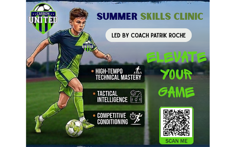 July 13-17th U9-U12 5-6:30pm; U13-U18 6:30-8pm